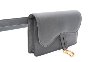 DIOR Gray Saddle Belt Pouch