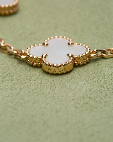 VAN CLEEF & ARPELS 18K Yellow Gold Mother of Pearl Vintage