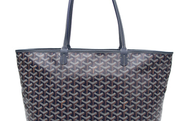 GOYARD Navy Blue Goyardine Artois MM (New)