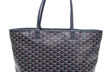 GOYARD Navy Blue Goyardine Artois MM (New)