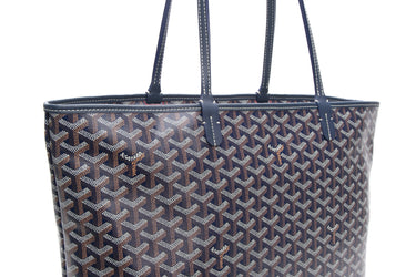 GOYARD Navy Blue Goyardine Artois MM (New)