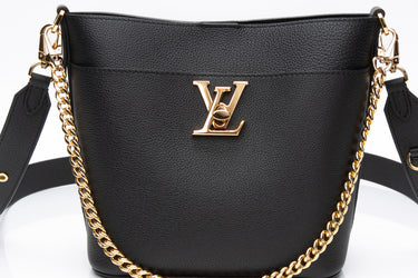 LOUIS VUITTON Black Noir Lock and Walk Bag