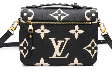 LOUIS VUITTON Pochette Metis Limited Edition Crafty Monogram Empreinte Giant Black Crossbody Bag