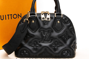 LOUIS VUITTON Black Alma Bubblegram BB Crossbody Bag