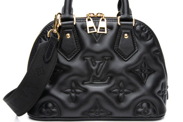 LOUIS VUITTON Black Alma Bubblegram BB Crossbody Bag