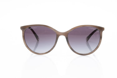 CHANEL Grey Acetate Pantos Sunglasses