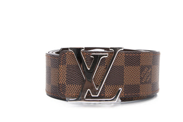 LOUIS VUITTON Damier Ebene Reversible 40mm LV Initiales Belt 100/40