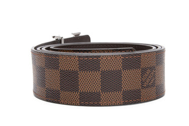 LOUIS VUITTON Damier Ebene Reversible 40mm LV Initiales Belt 100/40