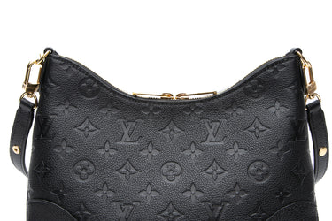 LOUIS VUITTON Monogram Empreinte Leather Black Boulogne Crossbody Bag