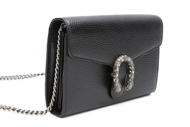 GUCCI Dionysus Black Wallet on Chain