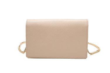 GUCCI Beige and Yellow GG Marmont Wallet on Chain