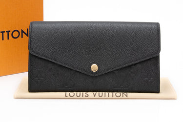 LOUIS VUITTON Black Empreinte Leather Sarah Wallet