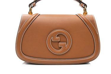 GUCCI Blondie Brown Leather Small Top Handle Bag (New)