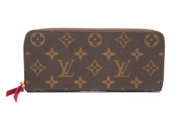 LOUIS VUITTON Monogram Fuchsia Clemence Wallet