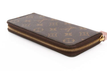 LOUIS VUITTON Monogram Canvas Rose Ballerine Clemence Wallet