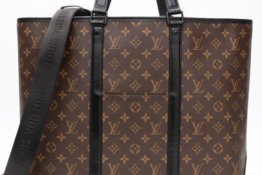 LOUIS VUITTON Monogram Macassar Weekend Tote Bag GM With Removable Pouch (New)