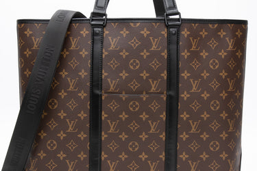 LOUIS VUITTON Monogram Macassar Weekend Tote Bag GM With Removable Pouch (New)