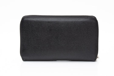 CHANEL Black Caviar Large Timeless Travel Zip Wallet