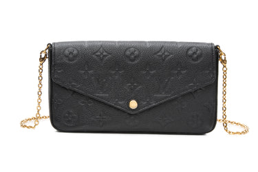LOUIS VUITTON Black Empreinte Pochette Felicie Crossbody