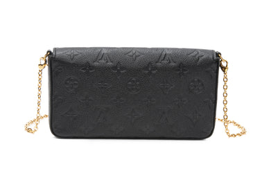 LOUIS VUITTON Black Empreinte Pochette Felicie Crossbody