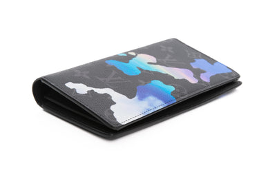 LOUIS VUITTON Brazza Sunrise Monogram Eclipse Wallet