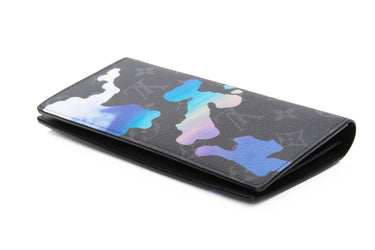 LOUIS VUITTON Brazza Sunrise Monogram Eclipse Wallet