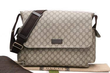 GUCCI GG Supreme Plus Coated Canvas Diaper Bag