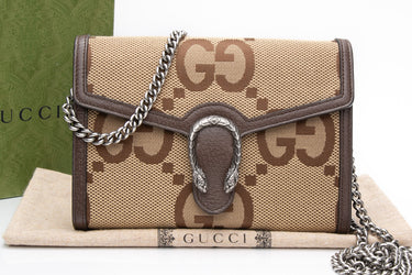 GUCCI Dionysus Jumbo GG Chain Wallet Crossbody Bag