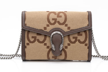 GUCCI Dionysus Jumbo GG Chain Wallet Crossbody Bag