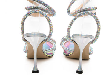 MACH & MACH Holographic and Transparent PVC Victoria Double Bow High Heels 39