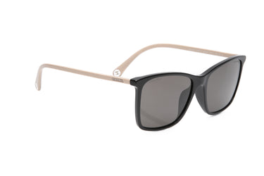 CHANEL Beige Black Square Acetate Sunglasses
