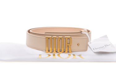 DIOR Beige Multi Calfskin D-Fence Reversible Belt 75 (New)