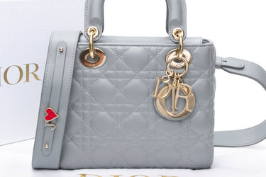 DIOR Grey Small Lady Dior My ABCDior Bag