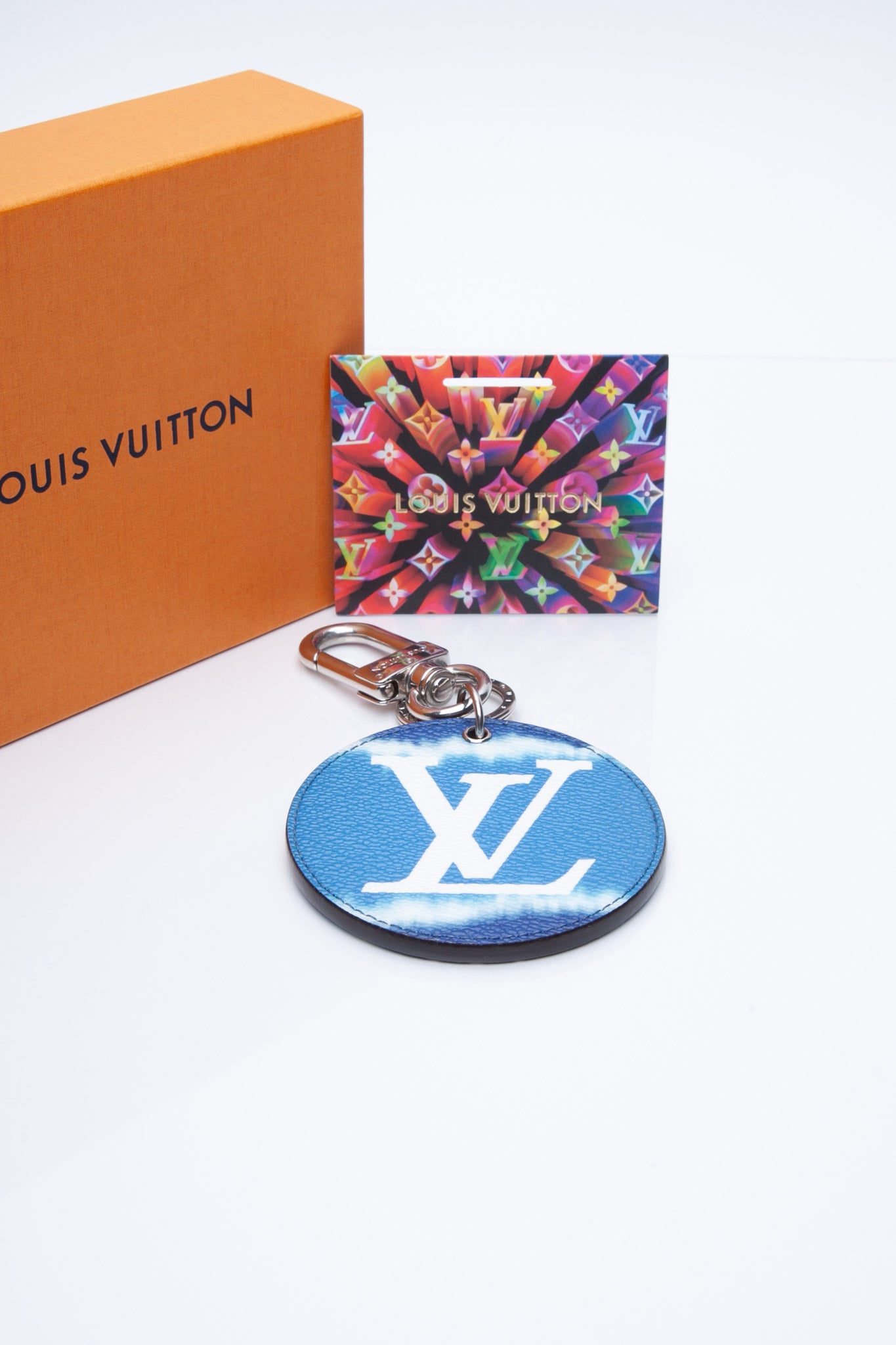 Louis Vuitton Key Holder and Bag Charm LV Escale Blue in Coated Canvas with  Silver-tone - US