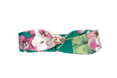 GUCCI GG Grass Silk Blooms Flower Print Duchesse Headband