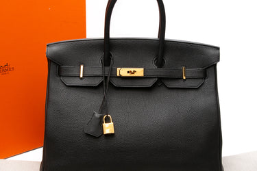 HERMES Black Togo Leather Birkin 35