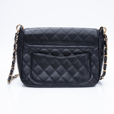 CHANEL Timeless CC Chain Black Caviar Quilted Flap Shoulder Bag