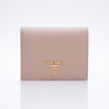 PRADA Powder Pink Small Saffiano Leather Wallet