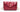 SAINT LAURENT Red Lambskin Quilted Toy Loulou Puffer Monogram Chain Satchel