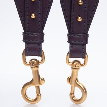DIOR Oblique Studded Burgundy Shoulder Strap (New)