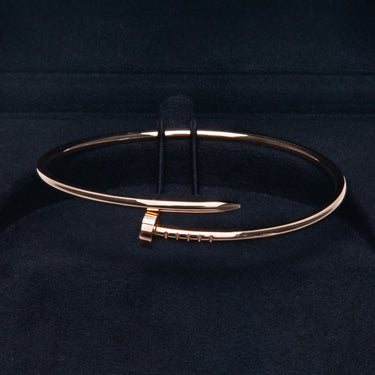CARTIER 18K Pink Gold Small Juste Un Clou Bracelet Sz 17