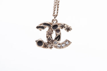 CHANEL CC Logo Pearl Crystal and Resin Necklace