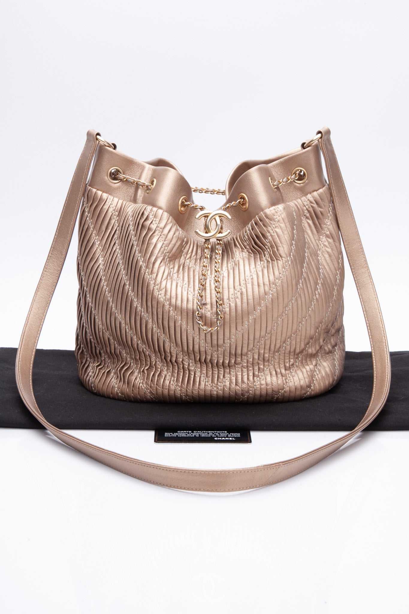 Chanel Coco Pleats Hobo Crossbody