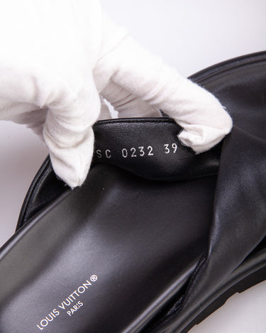 Louis Vuitton Monogram Canvas and Leather Laureate Platform Sandals Size 39