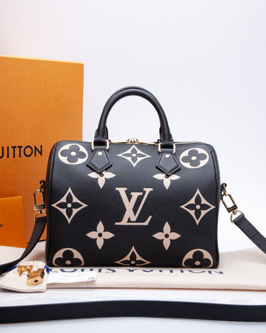 Louis Vuitton Speedy Bandouliere 25 Bicolor Monogram Empreinte Leather