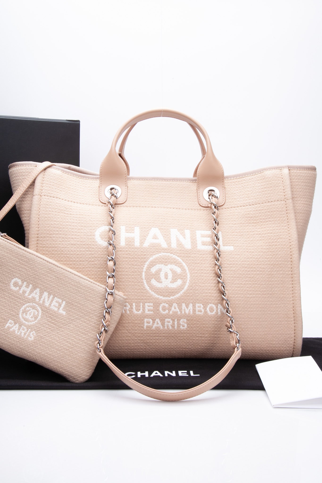 Chanel Canvas Beige Large Deauville Tote