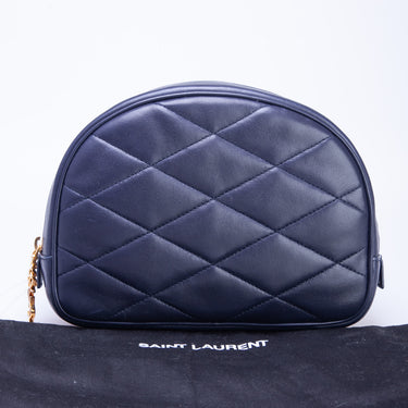 SAINT LAURENT Blue Lolita Leather Cosmetics Pouch (NEW)