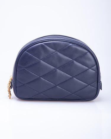 SAINT LAURENT Blue Lolita Leather Cosmetics Pouch (NEW) – Luxury