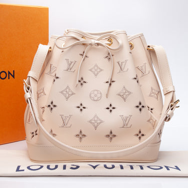 LOUIS VUITTON Petit Noe Calfskin Leather Broderie Anglaise (New)