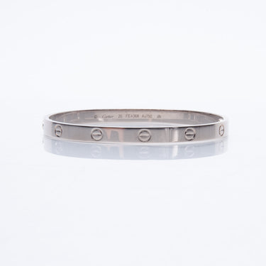 CARTIER White Gold Love Bracelet Sz 20